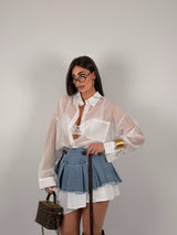 Camicia semivelata oversize