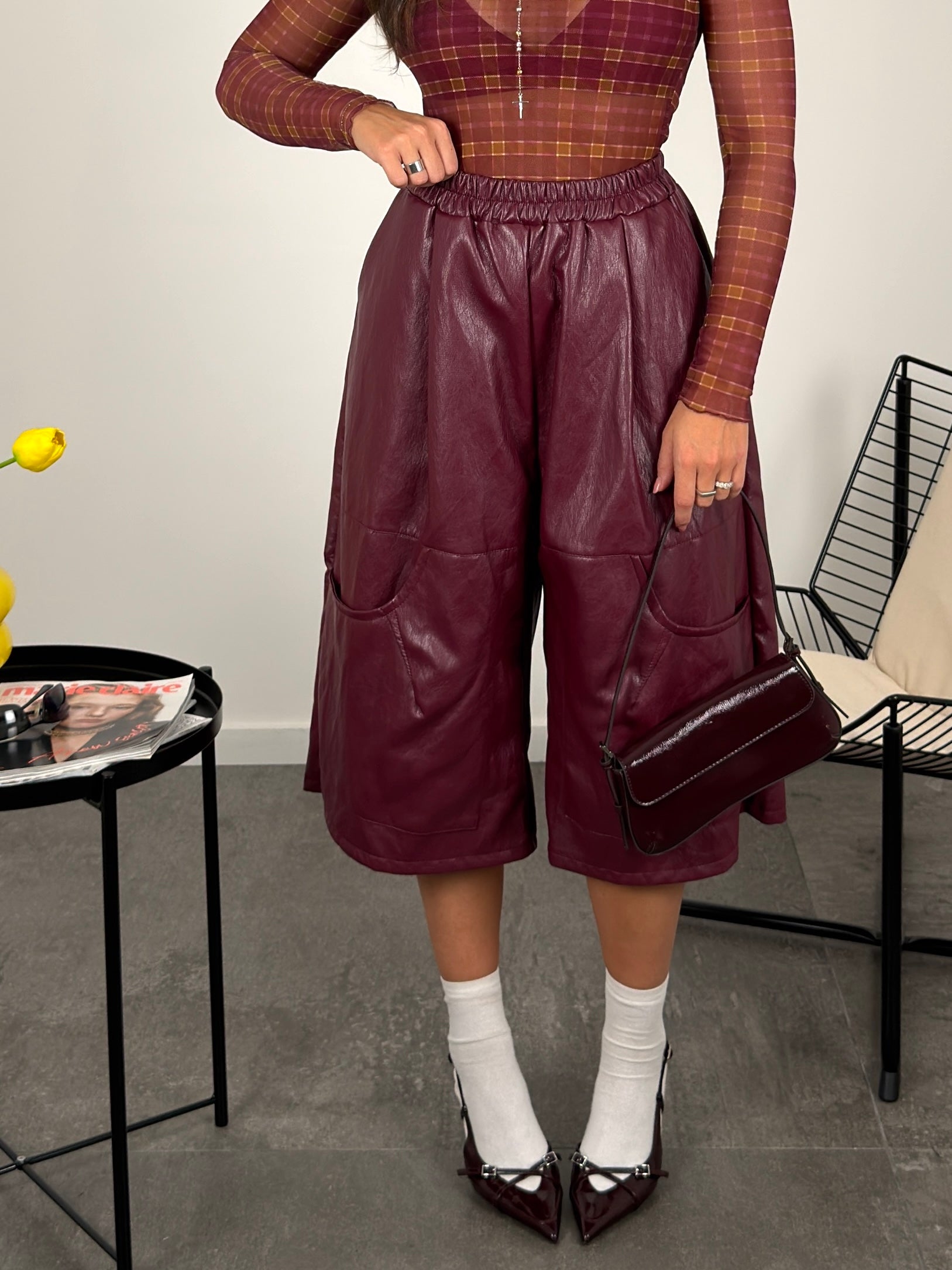 Jorts ecopelle oversize