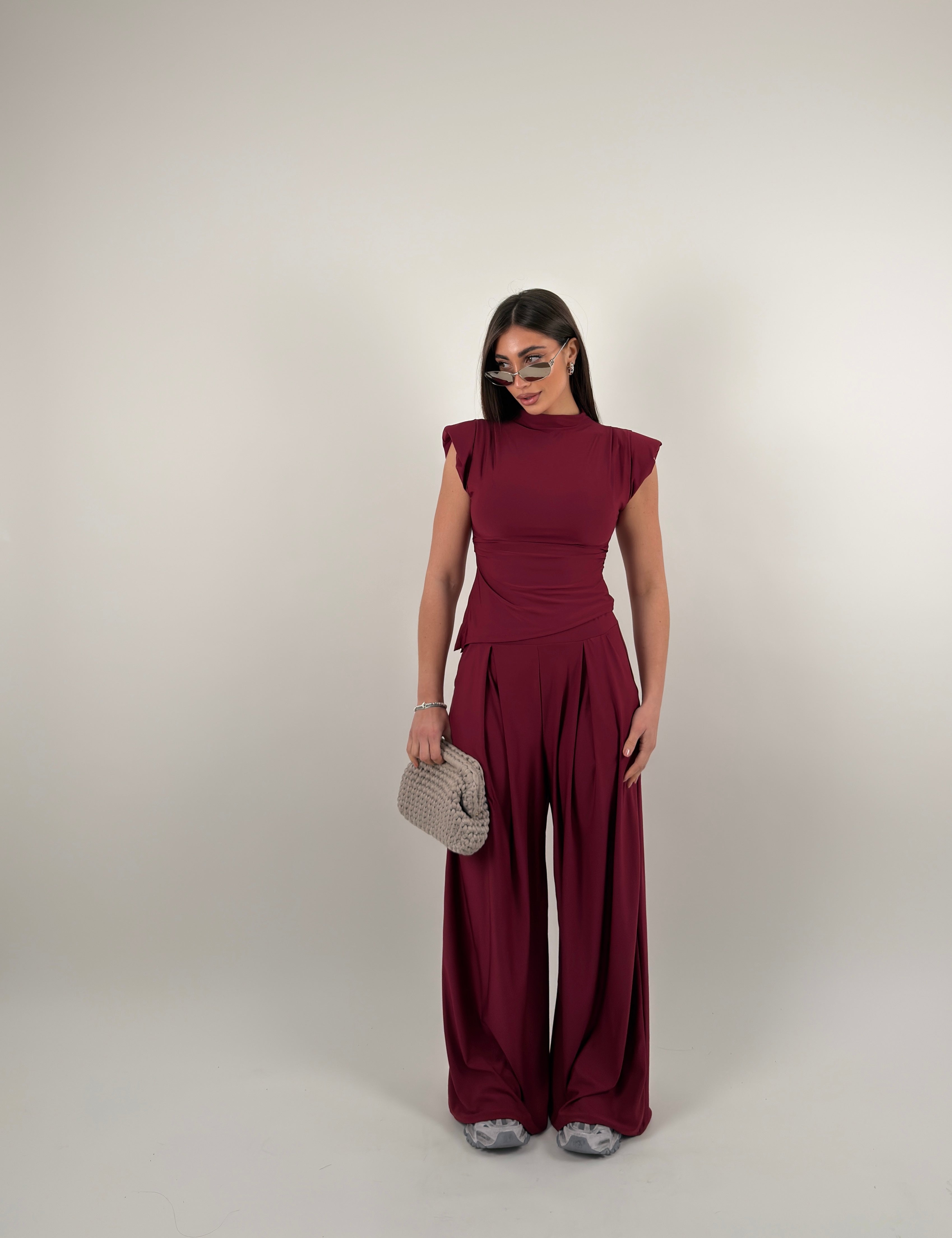 Completo Lost giro manica e pantalone palazzo