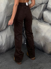 Jeans stringhe brown