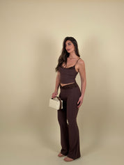 Completo top e pantalone zampa