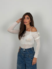 Maglia mistocashmere scollo ampio