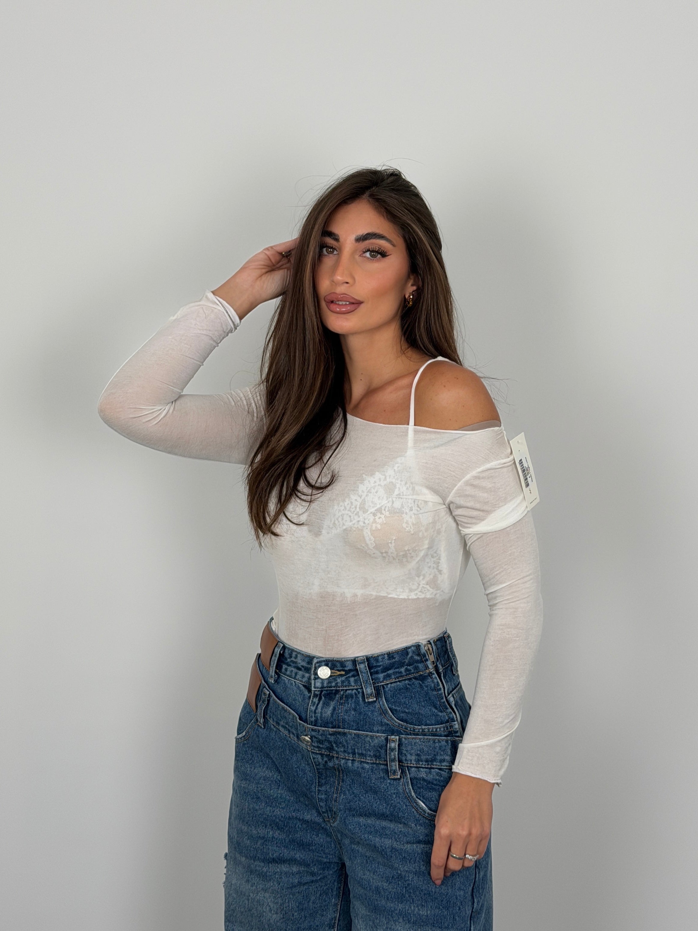 Maglia mistocashmere scollo ampio