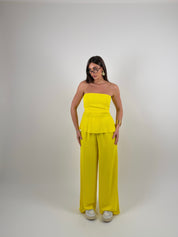 Completo top fascia e pantalone palazzo