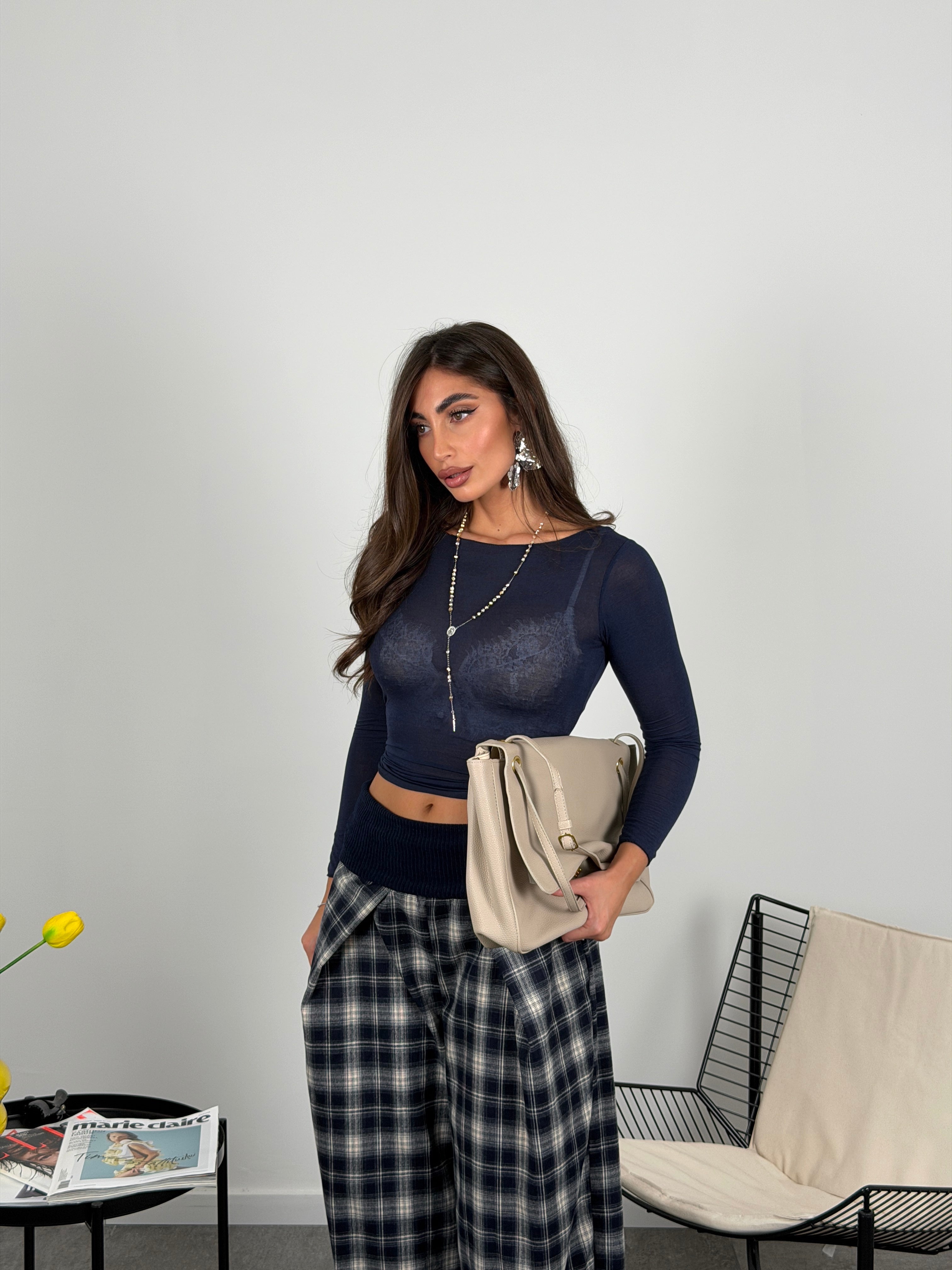 Maglia mistocashmere scollo ampio