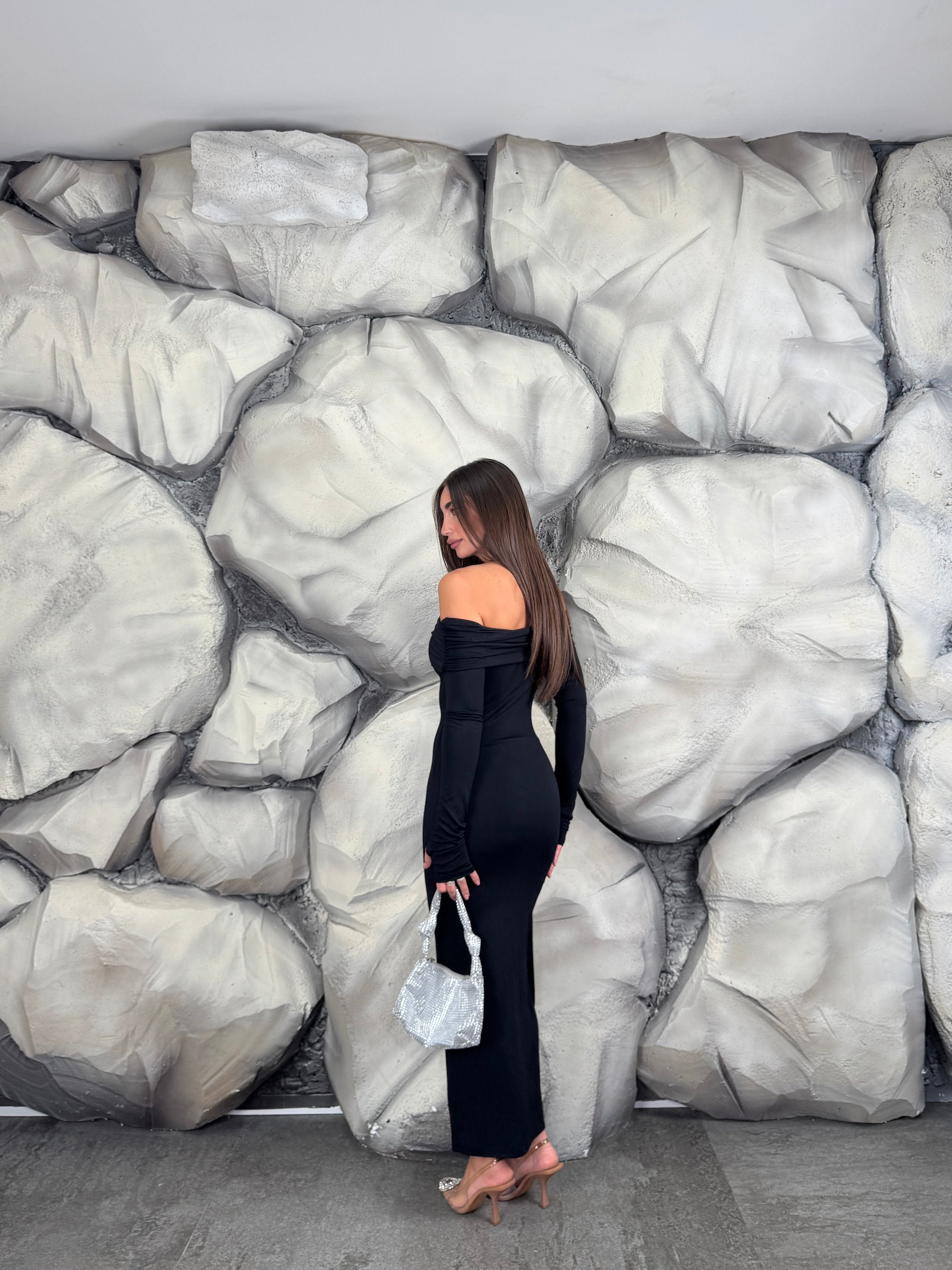 Vestito scollo a barca