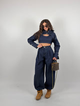 Completo denim tre pezzi