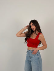 Top scollo quadrato