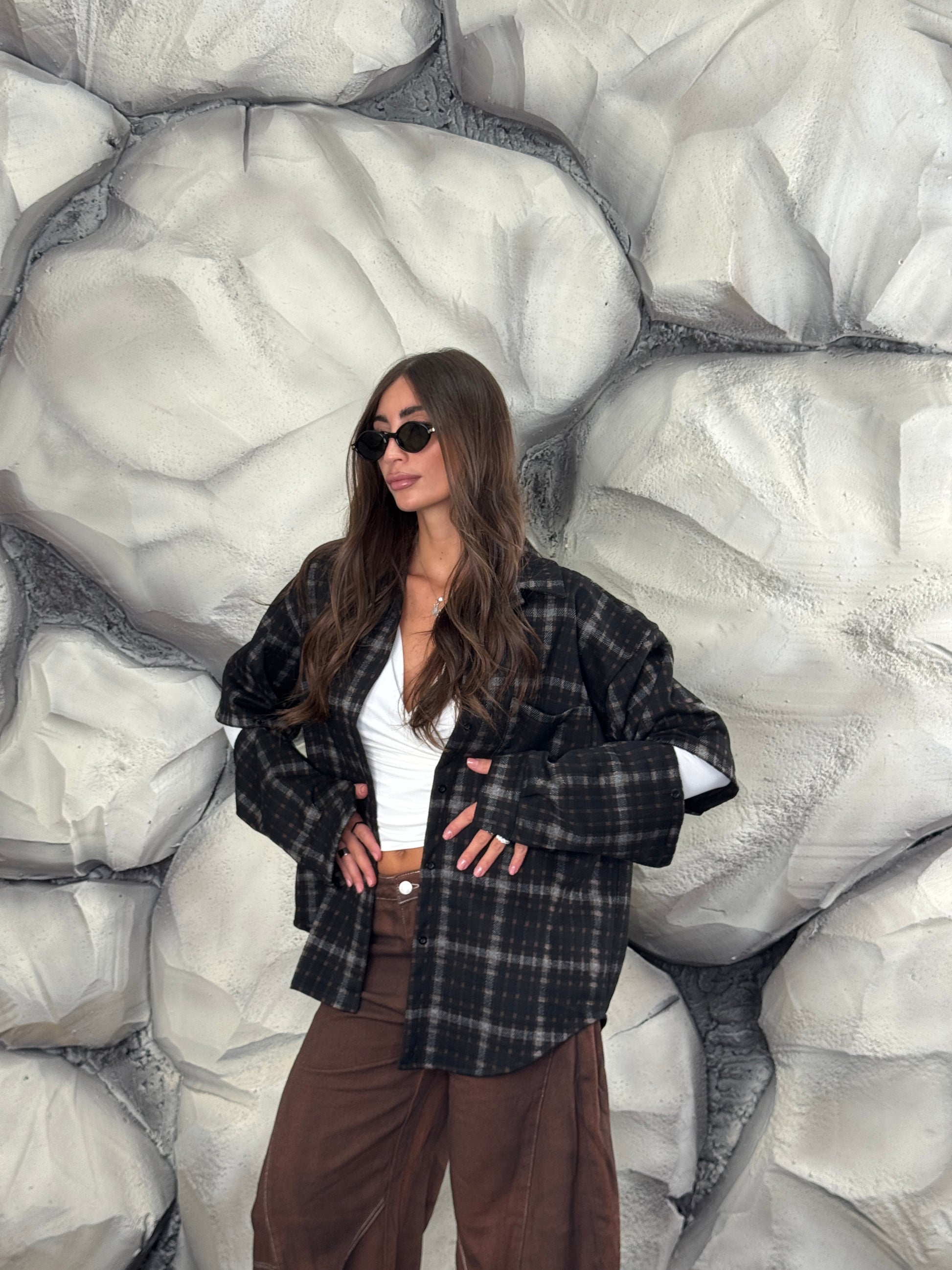 Camicia quadri manica staccata