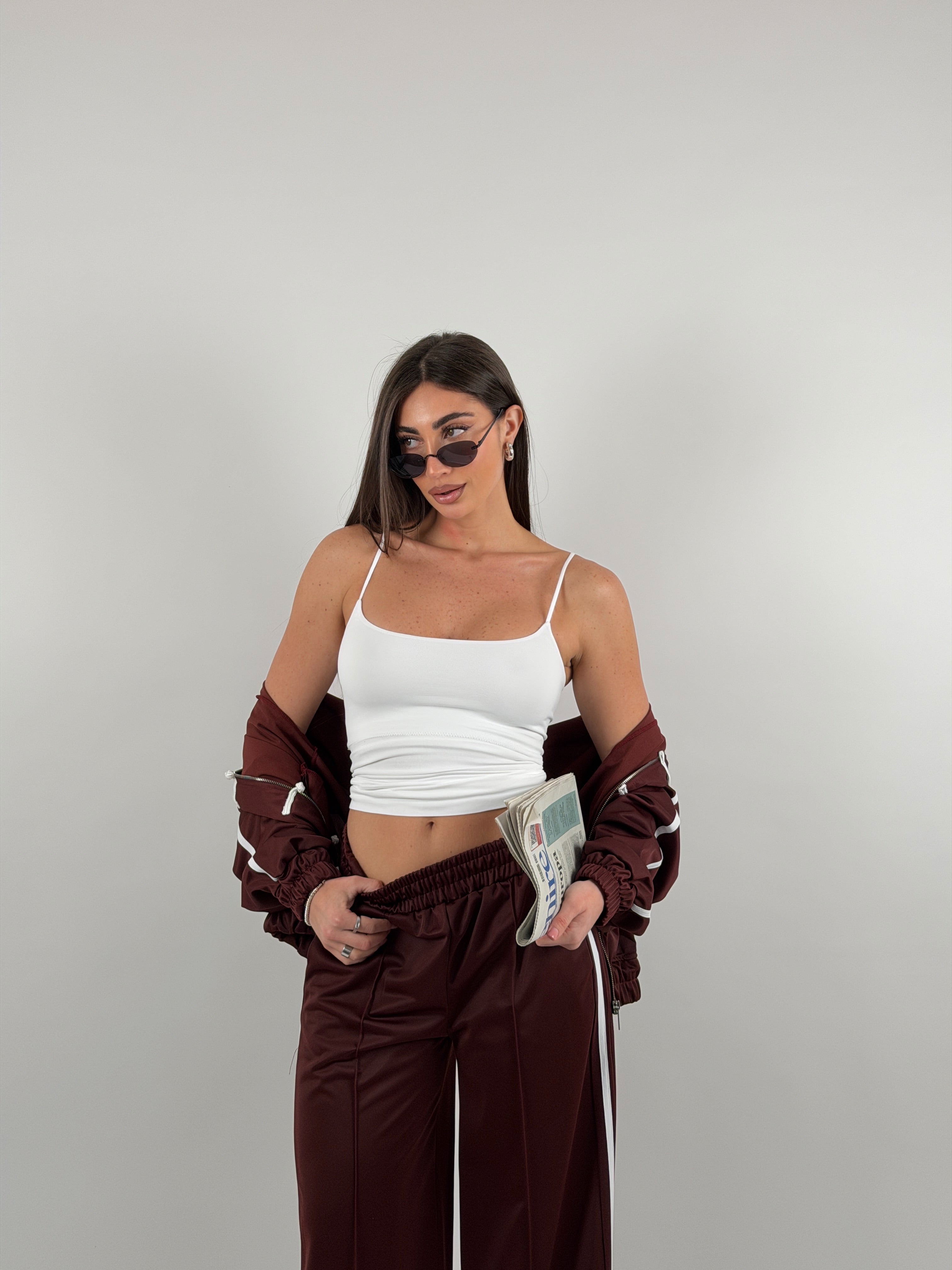 Top in lycra media lunghezza