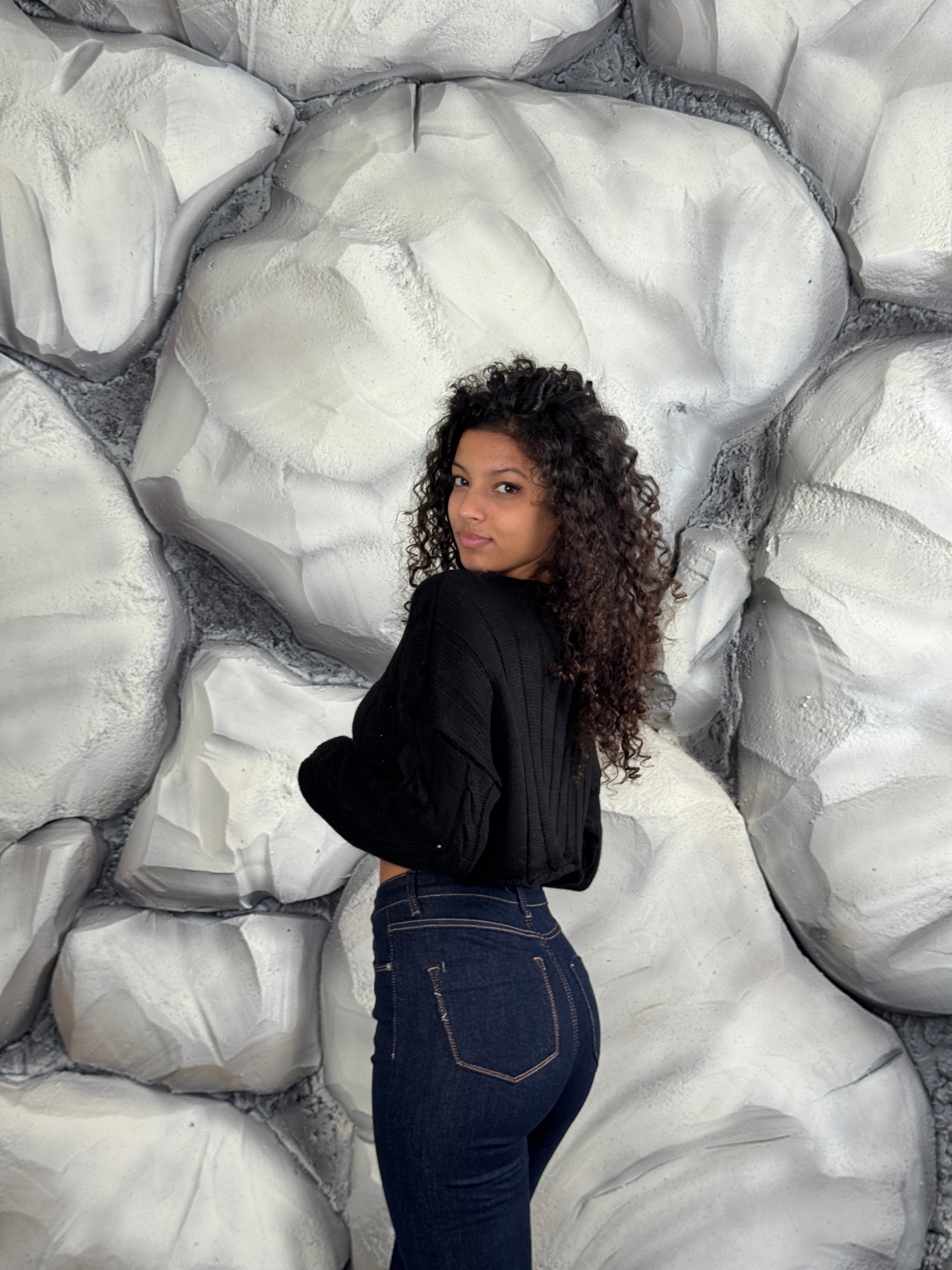 Maglione trecce crop