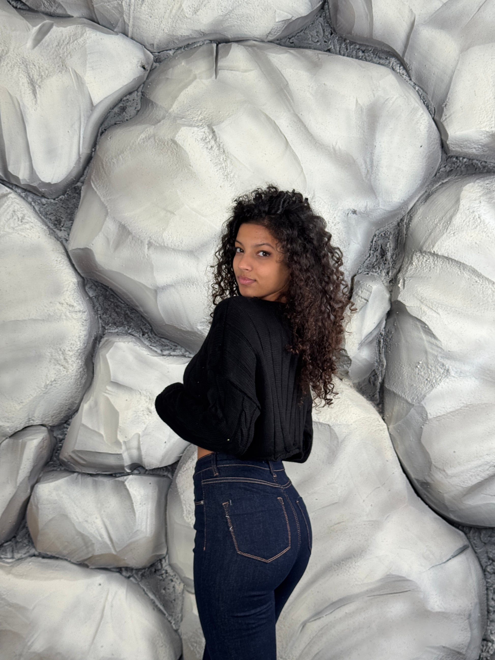 Maglione trecce crop