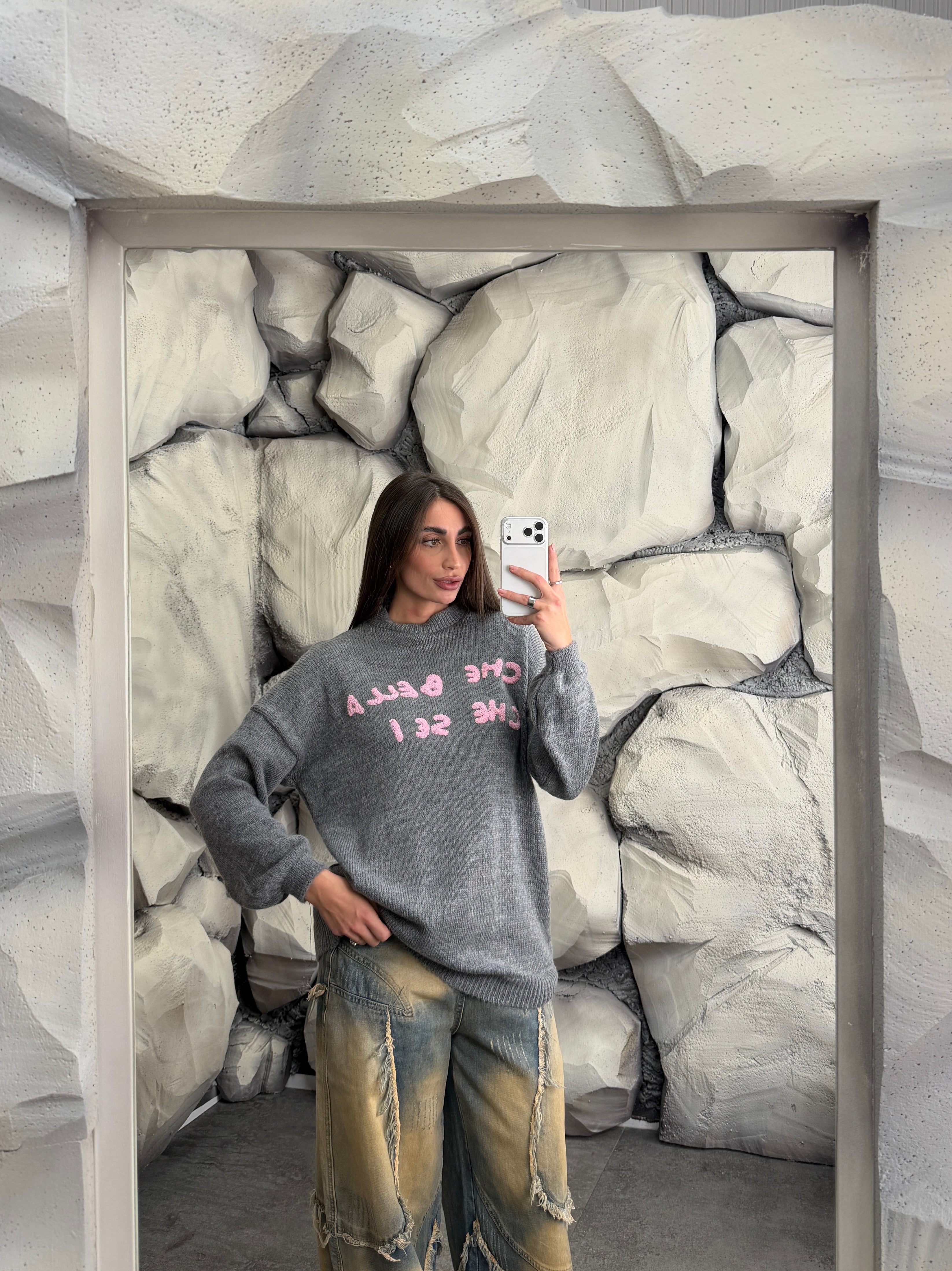 Maglione CHE BELLA CHE SEI long