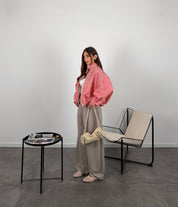 Pantalone tuta con risvolto