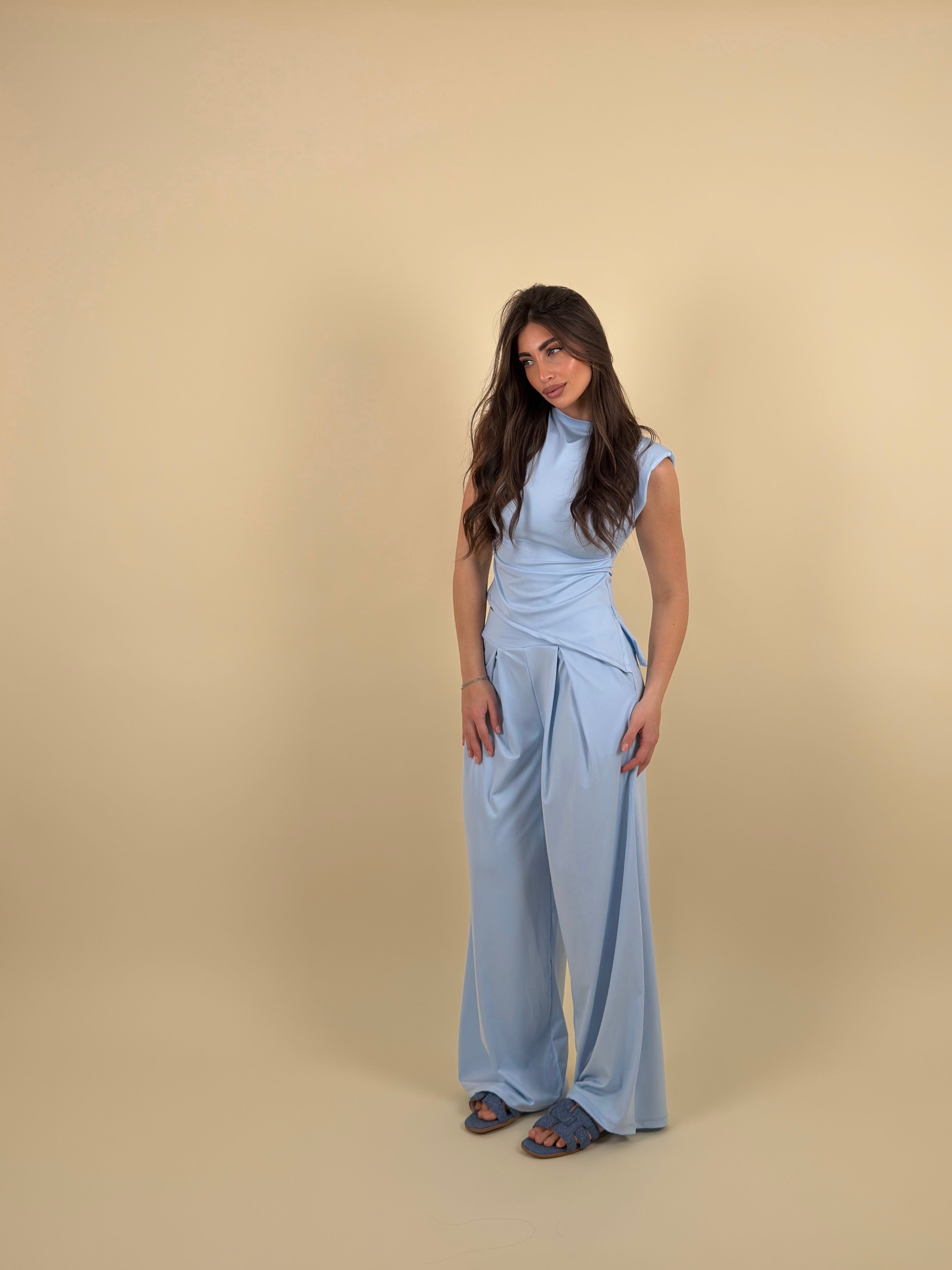 Completo Lost giro manica e pantalone palazzo