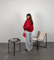 Pantalone tuta con risvolto