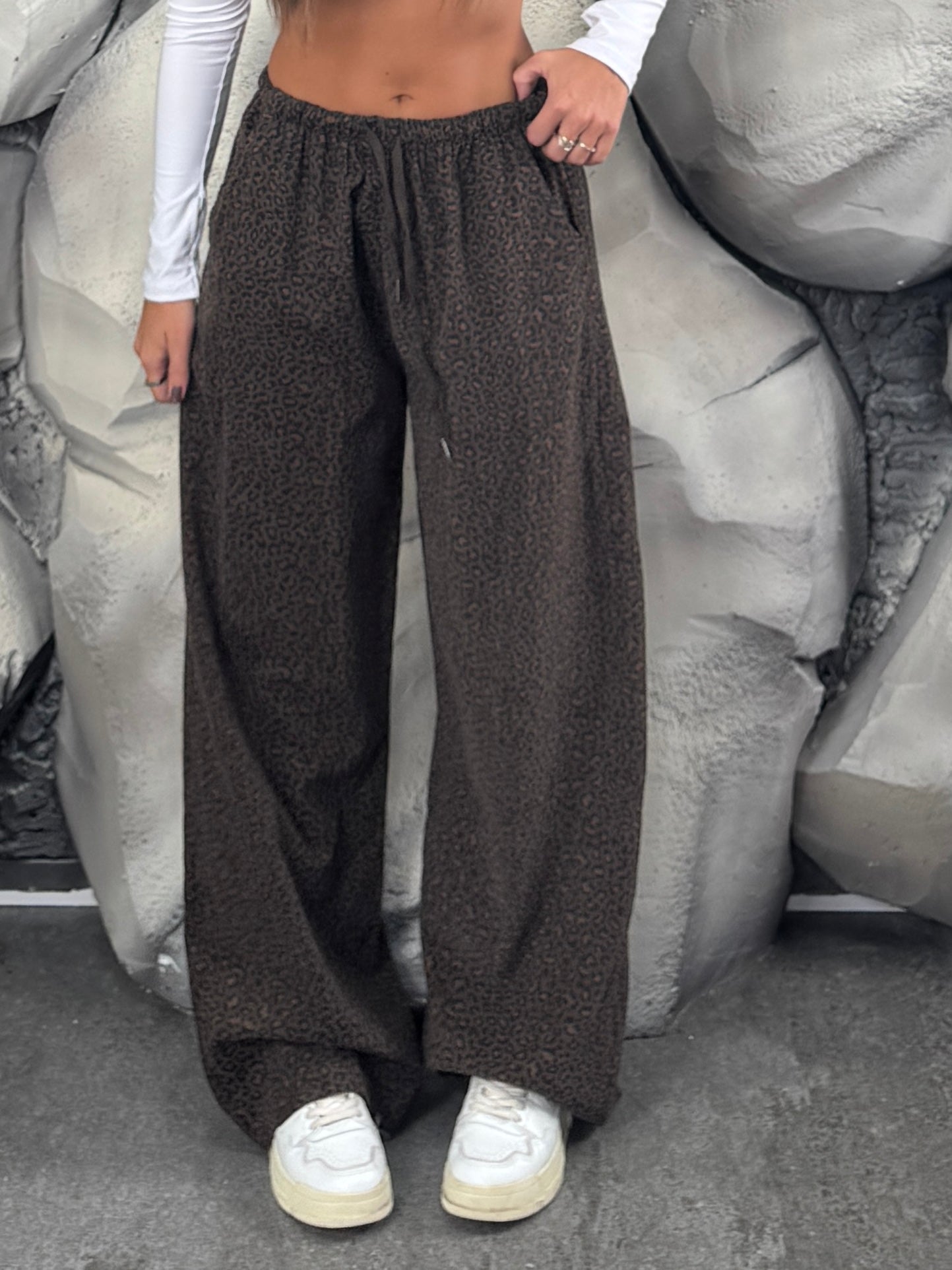 Pantalone maculato velluto