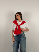 Maglia con maniche che si incrociano