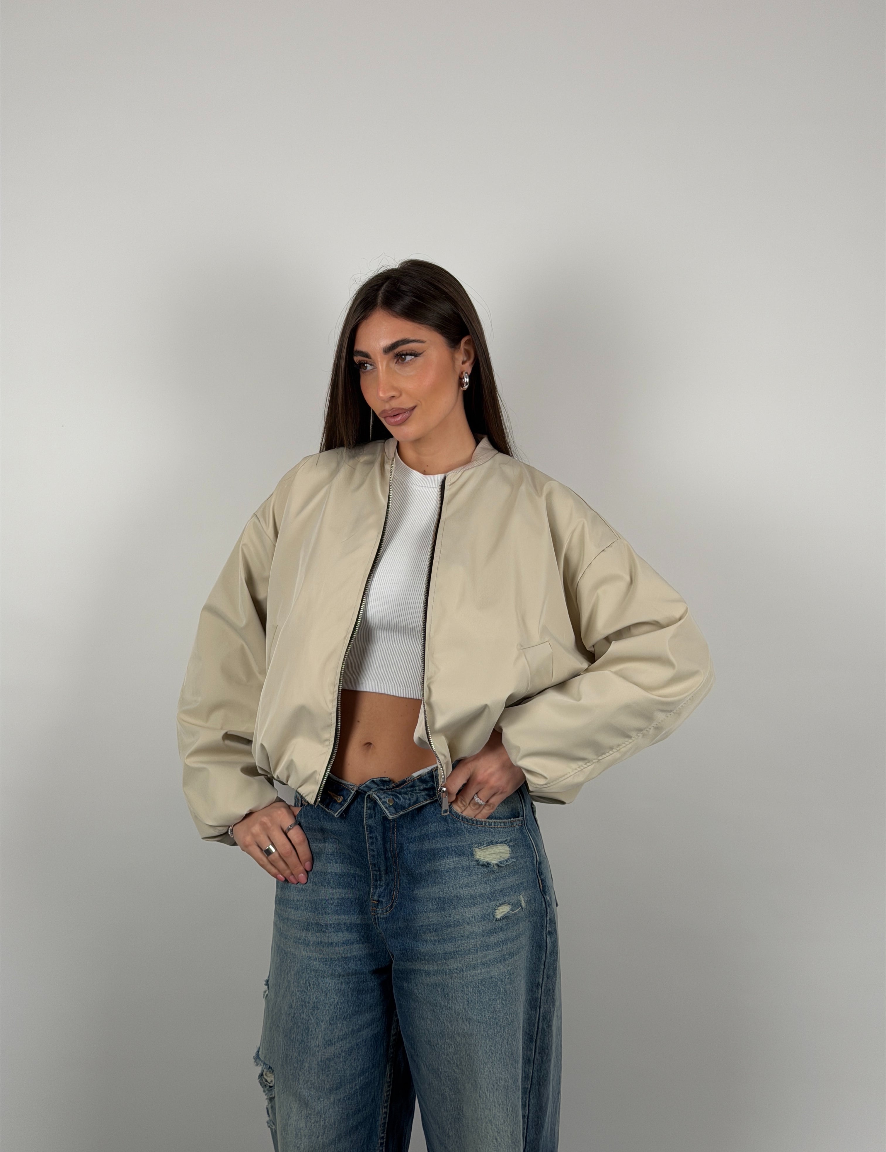 Bomber forderato con fit over