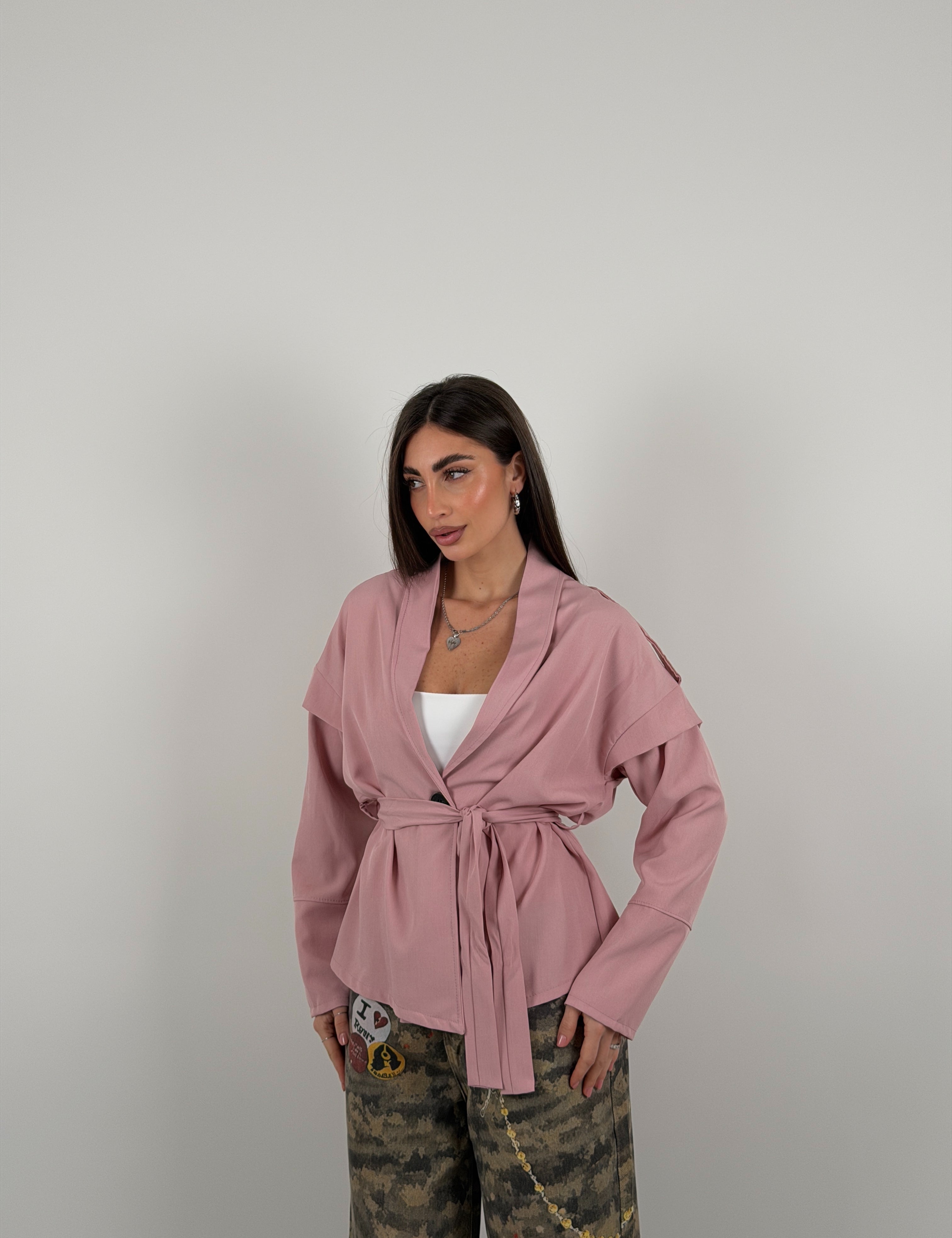 Giacca mood trench tessuto leggero