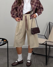 Jorts doppio elastico in ecopelle