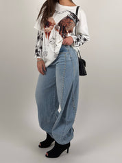 Jeans ballon borchie