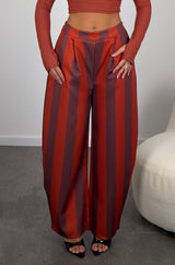 Pantalone fantasia righe ballon
