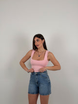 Body giromanica scollo quadrato