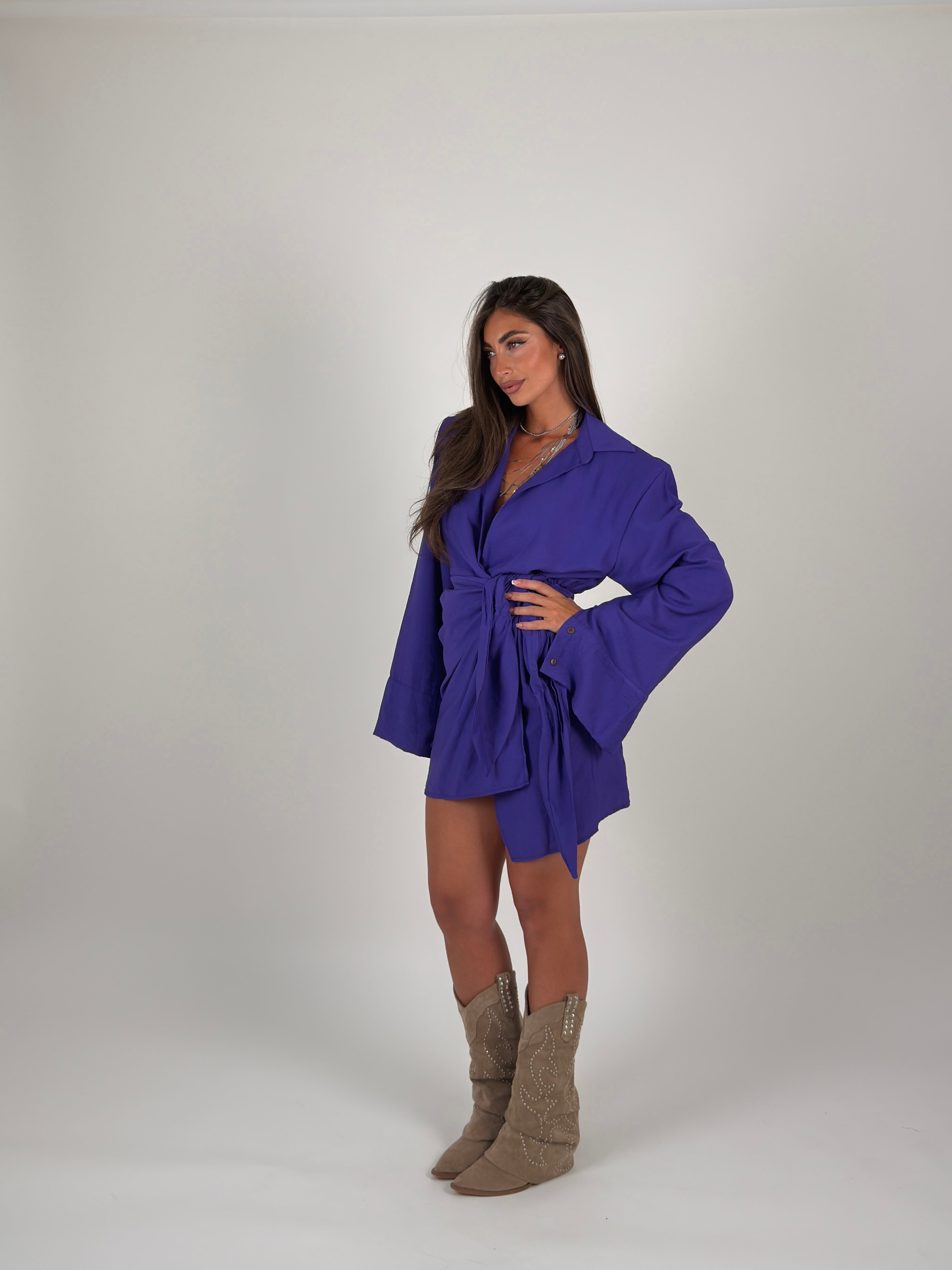 Vestito portafoglio semplice corto