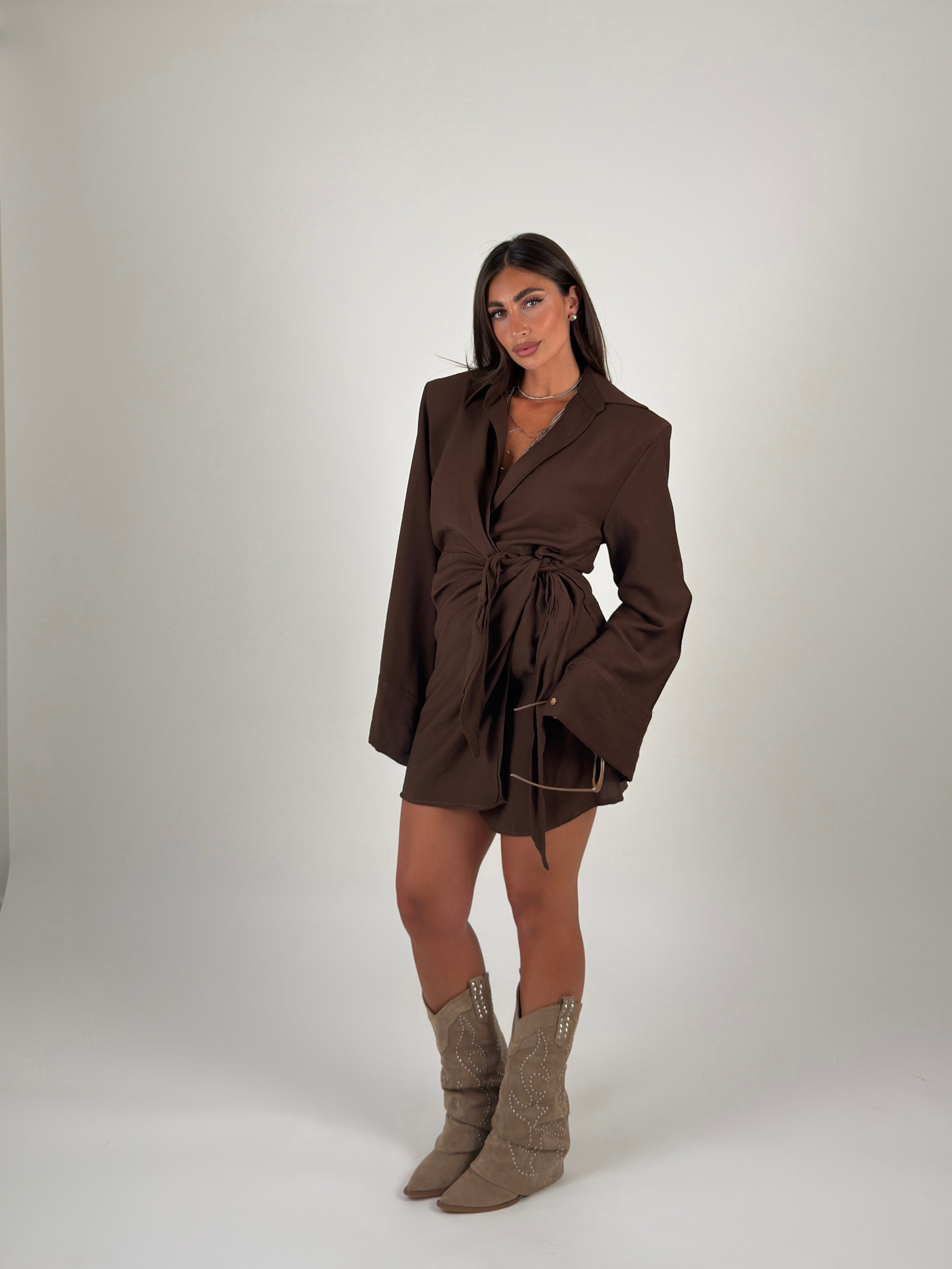 Vestito portafoglio semplice corto