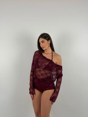 Tutina in merletto con top incluso