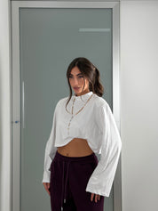 Longsleeve cotone crop