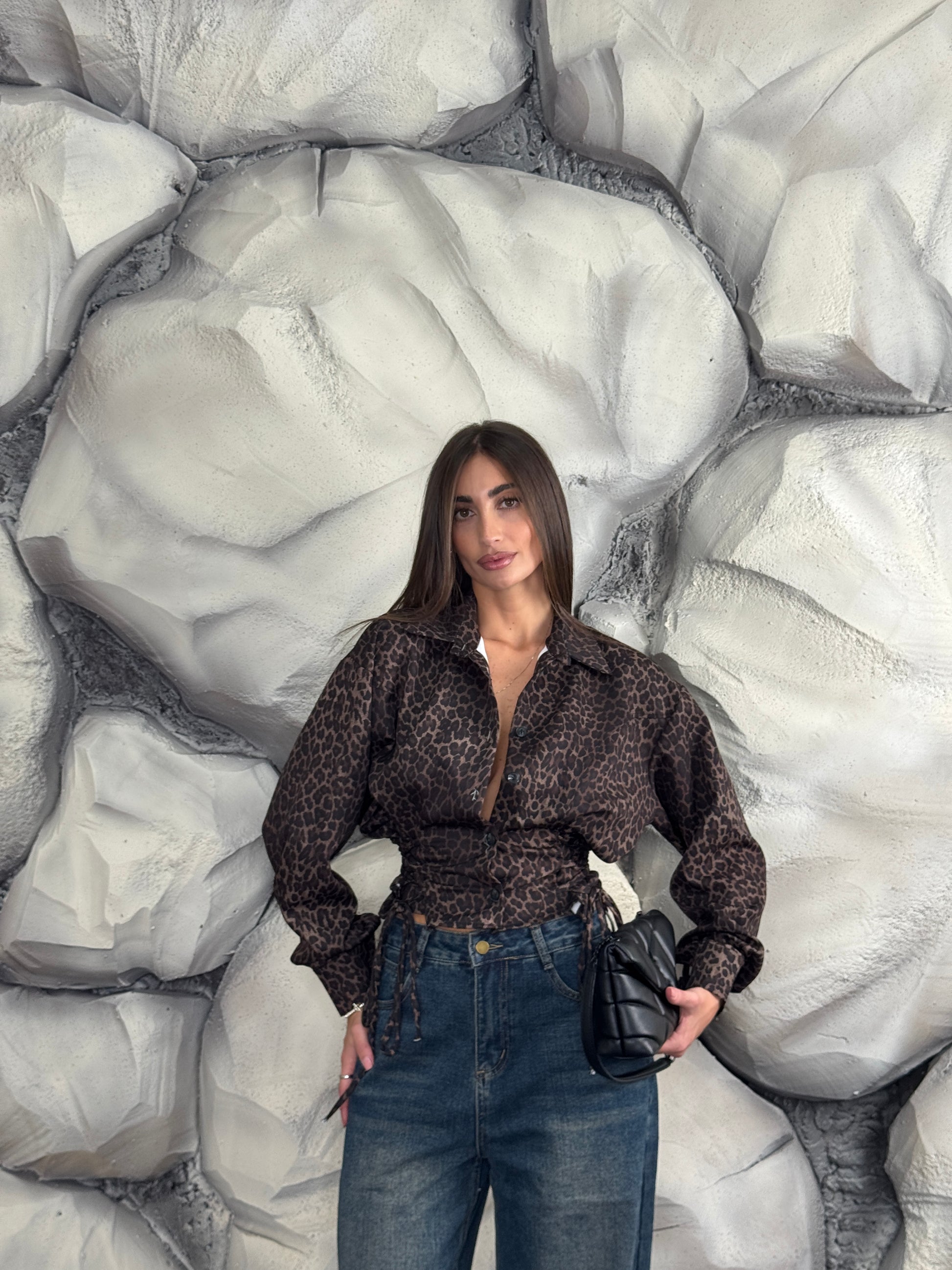 Camicia stringhe fantasia