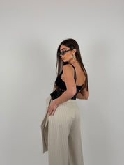 Body in merletto con bretelle regolabili