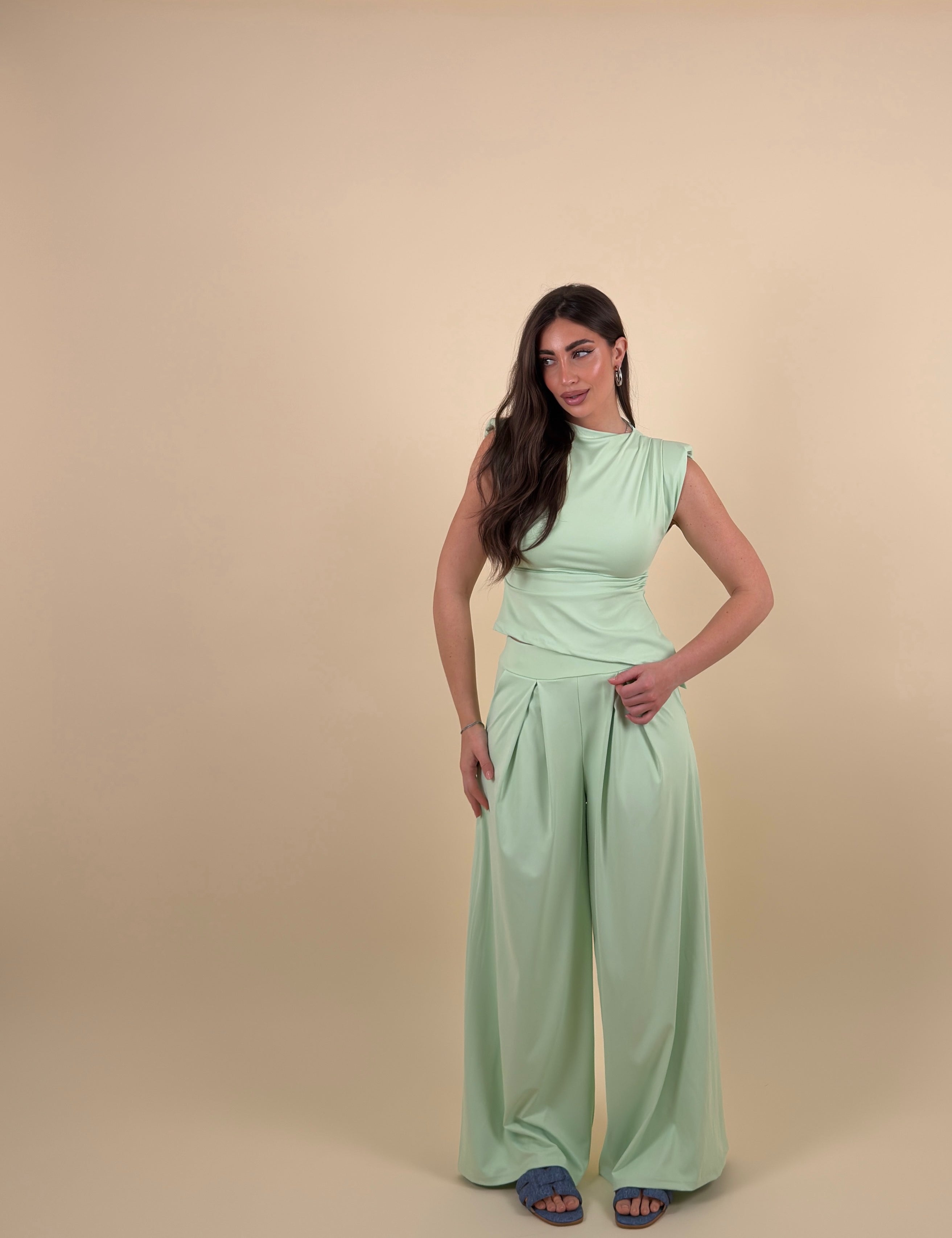 Completo Lost giro manica e pantalone palazzo