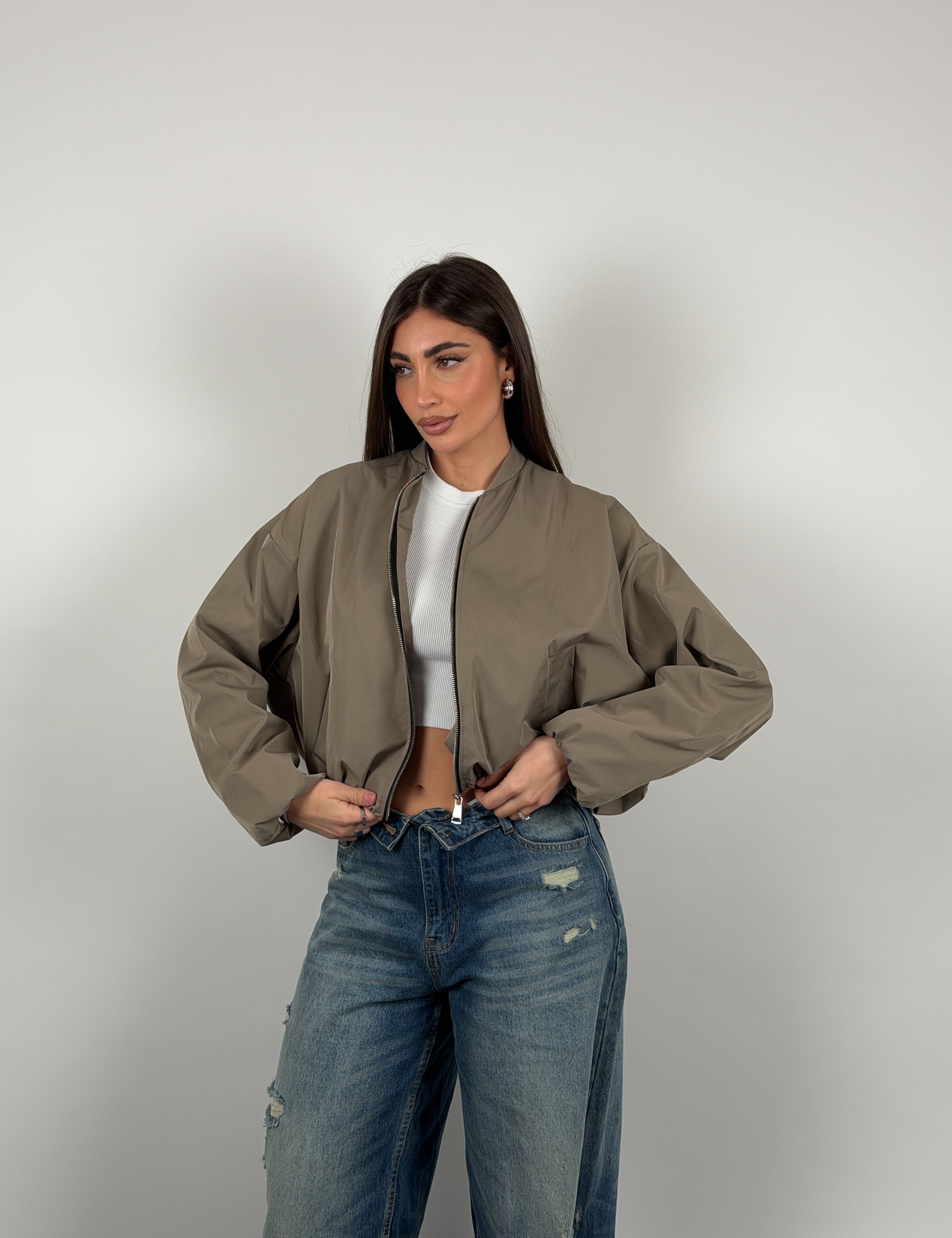 Bomber forderato con fit over