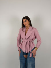 Giacca in cotone, cintura in vita