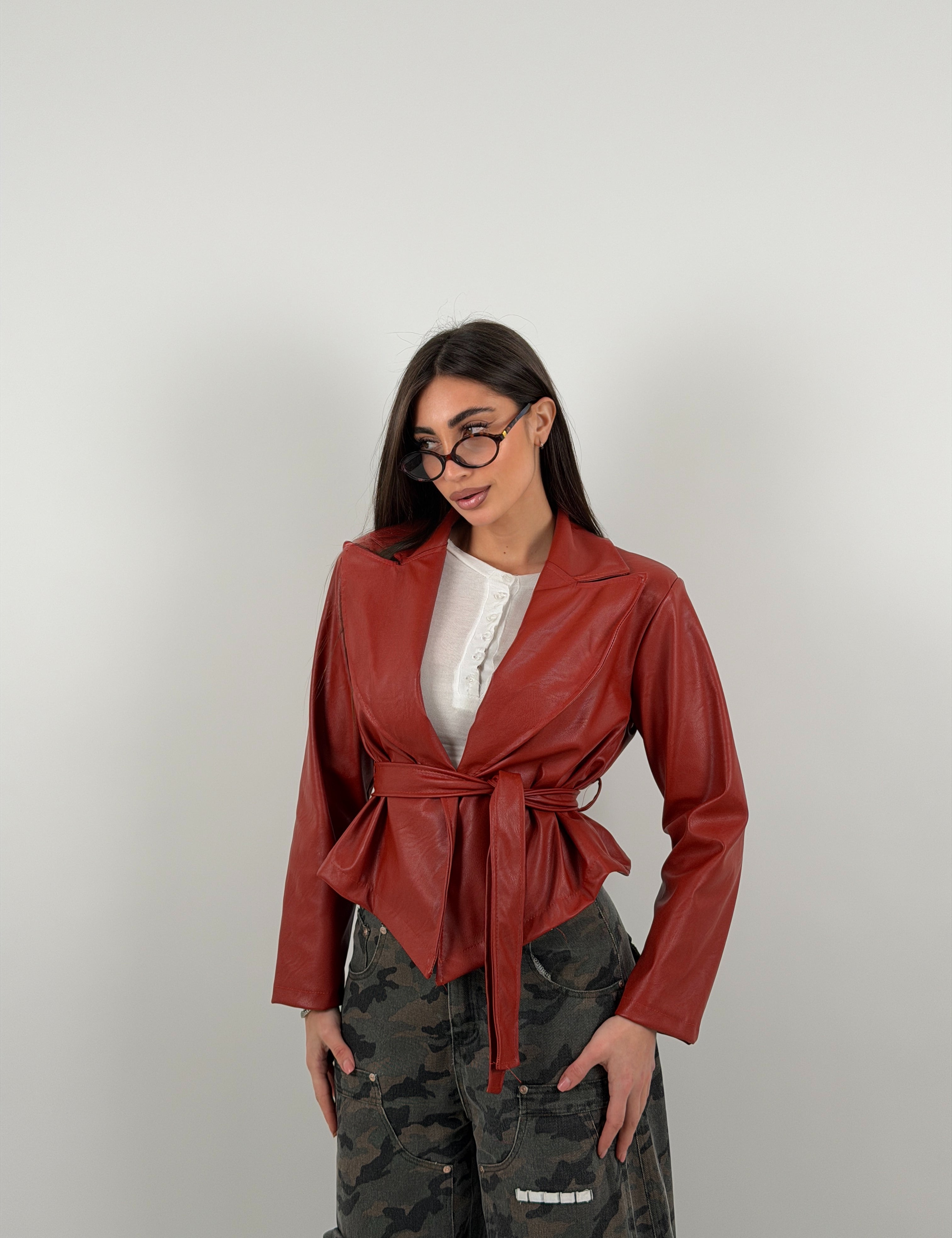 Giacca con cintura in vita