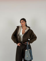 Felpa/Giacca oversize con chiusura lampo