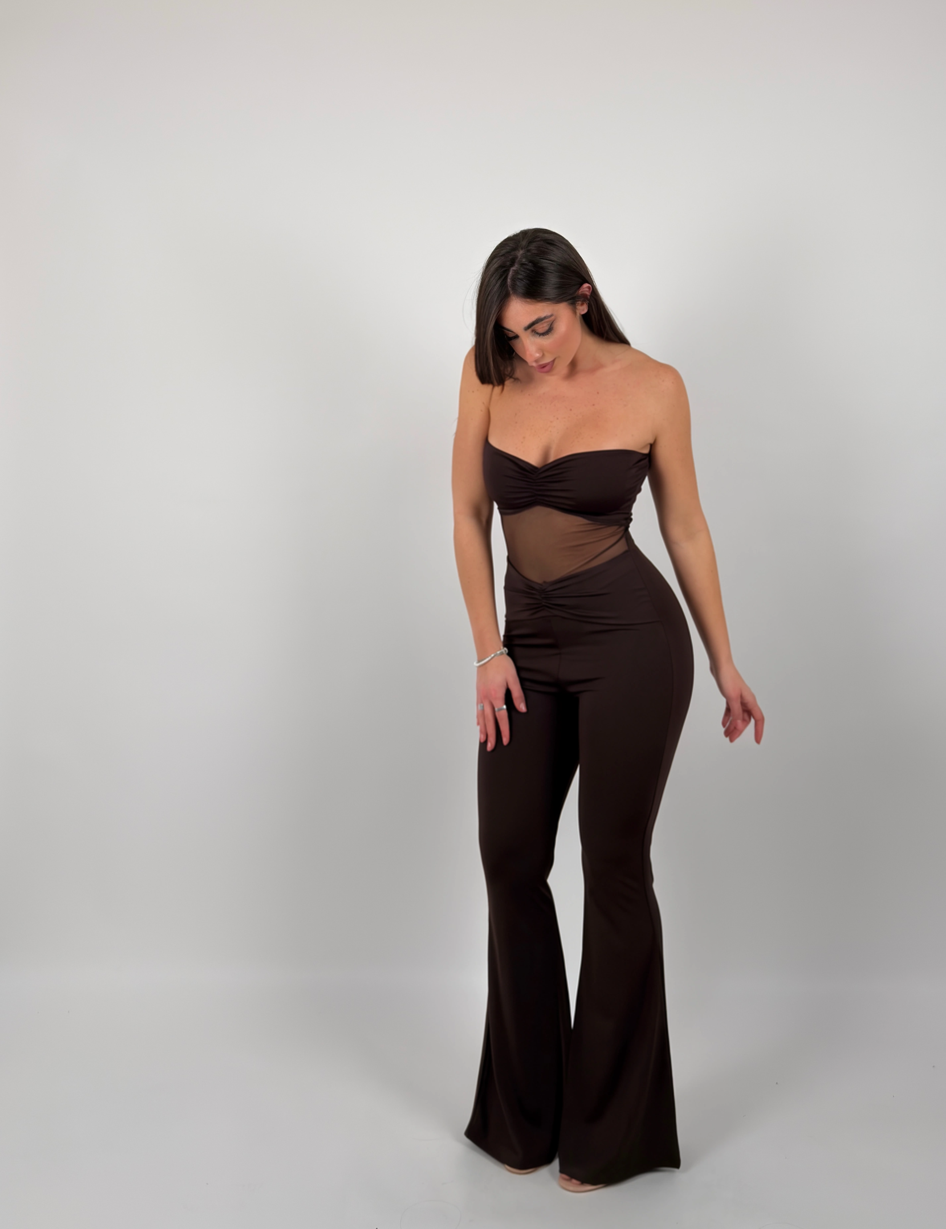 Tuta In lycra con trasparenze